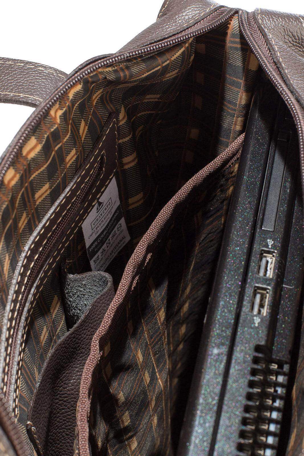 Bolsa/Pasta para notebook em couro Sandro - Enluaze