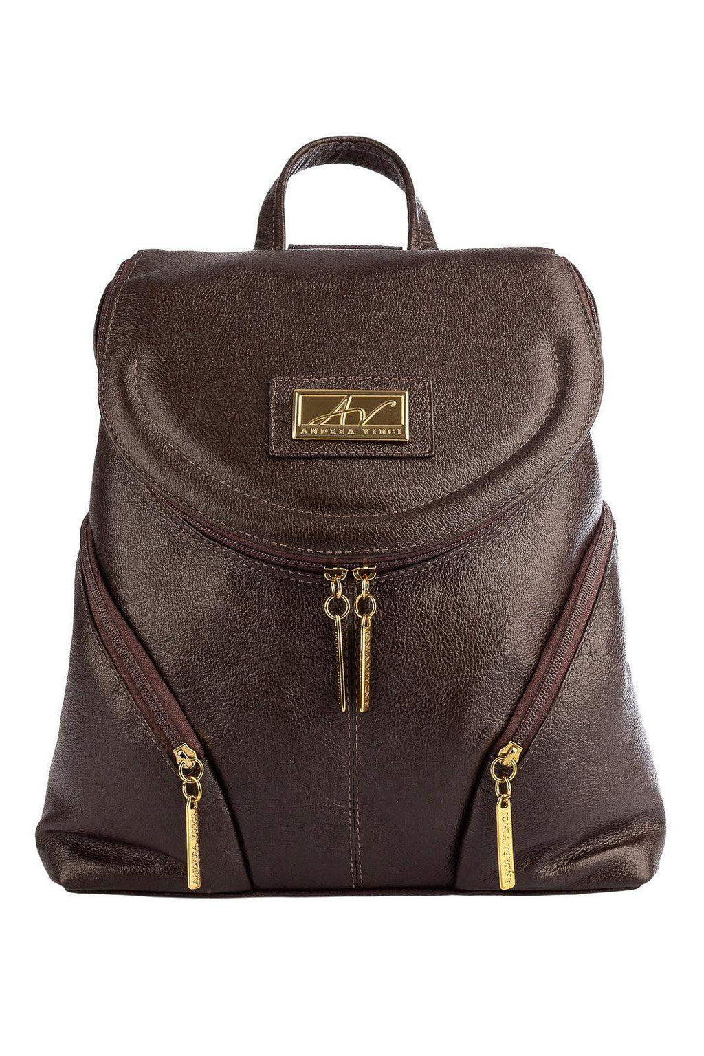 Mochila pequena de couro liso Cecília - Enluaze