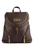 Mochila pequena de couro liso Cecília - Enluaze