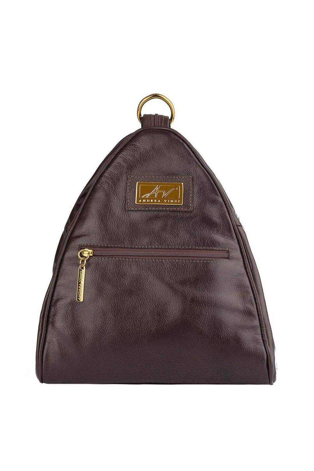 Mochila de couro liso 2 em 1 Malu - Enluaze