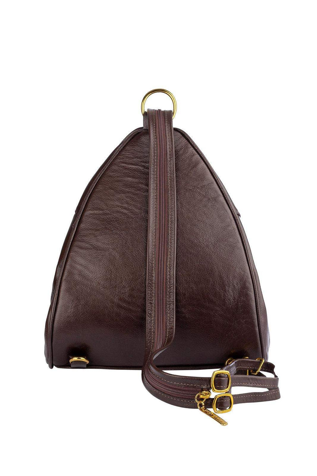 Mochila de couro liso 2 em 1 Malu - Enluaze