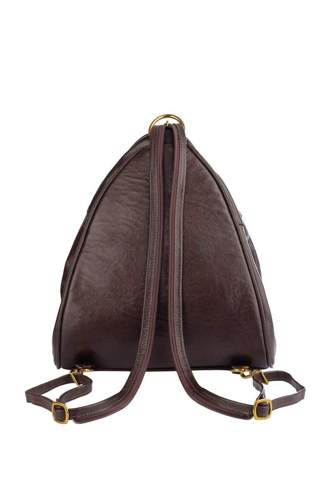 Mochila de couro liso 2 em 1 Malu - Enluaze