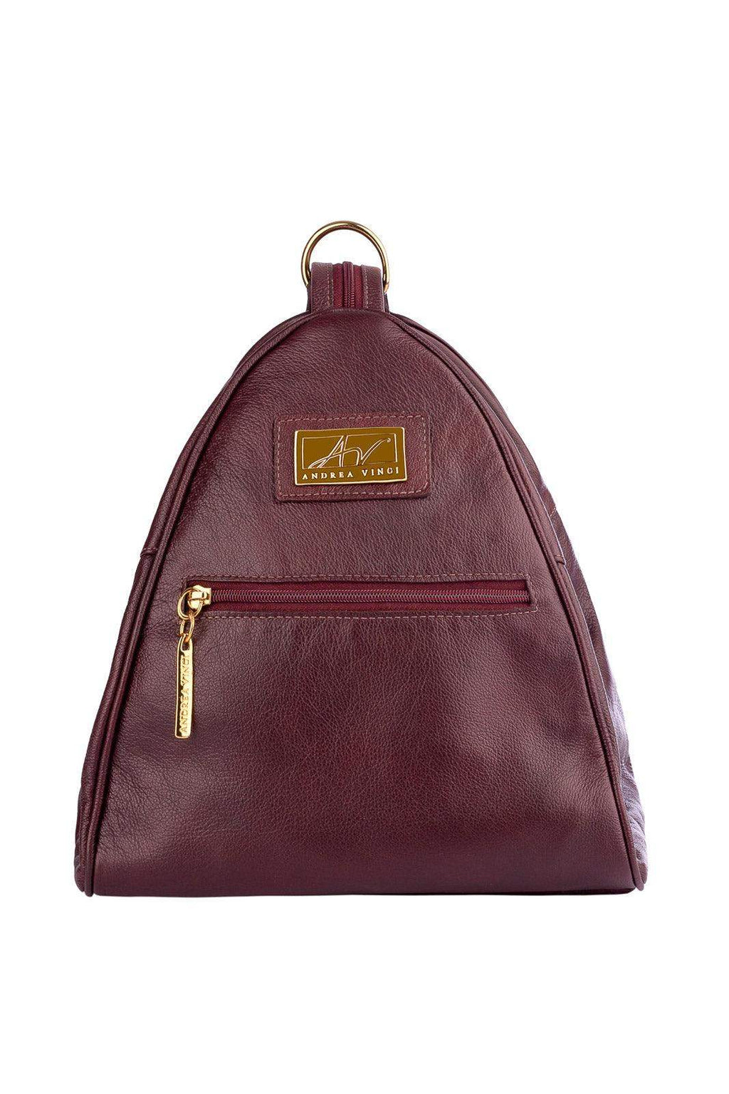 Mochila de couro liso 2 em 1 Malu - Enluaze