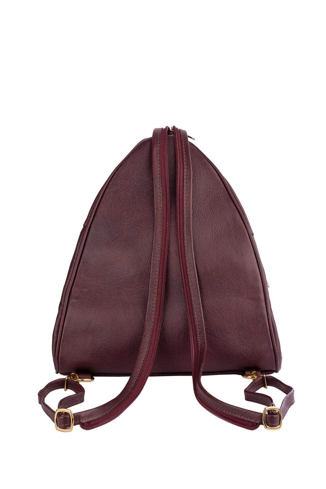Mochila de couro liso 2 em 1 Malu - Enluaze