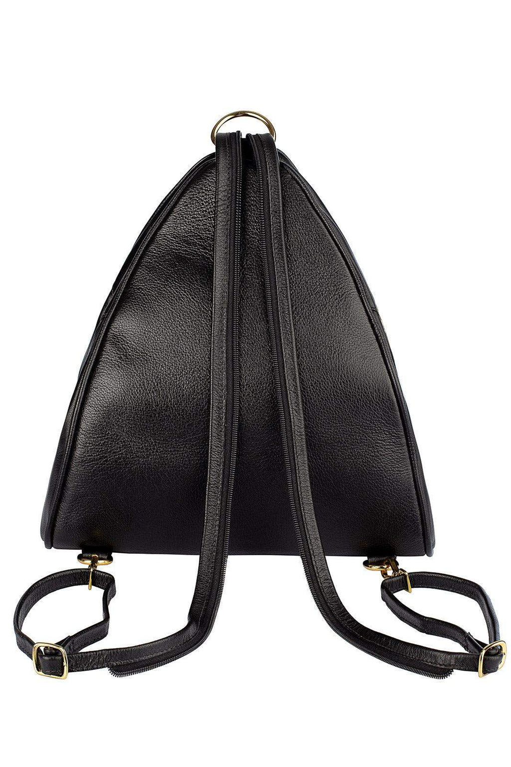 Mochila de couro liso 2 em 1 Malu - Enluaze