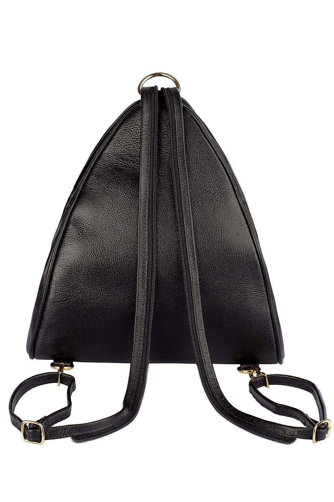 Mochila de couro liso 2 em 1 Malu - Enluaze