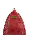 Mochila de couro liso 2 em 1 Malu - Enluaze