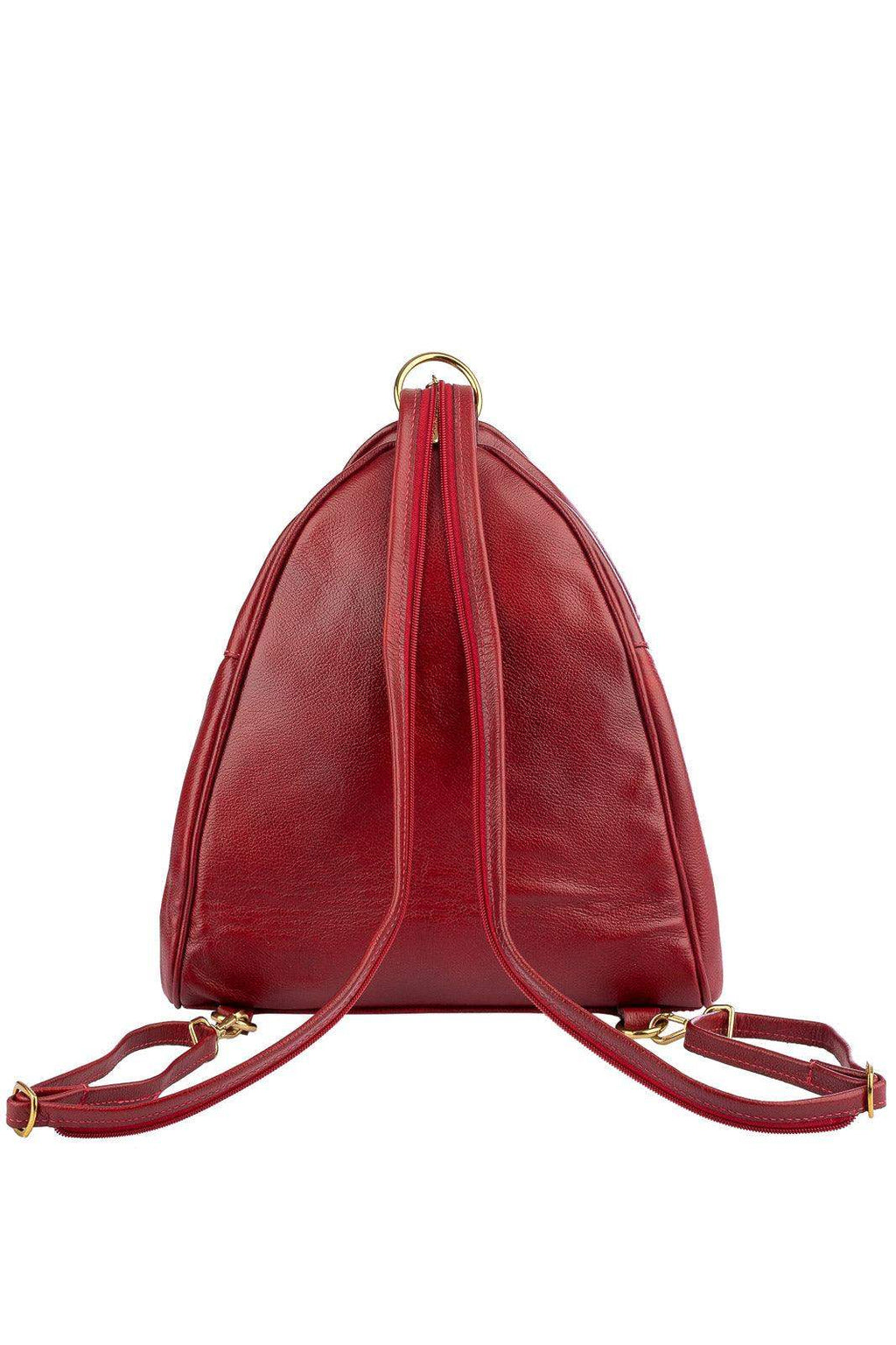 Mochila de couro liso 2 em 1 Malu - Enluaze