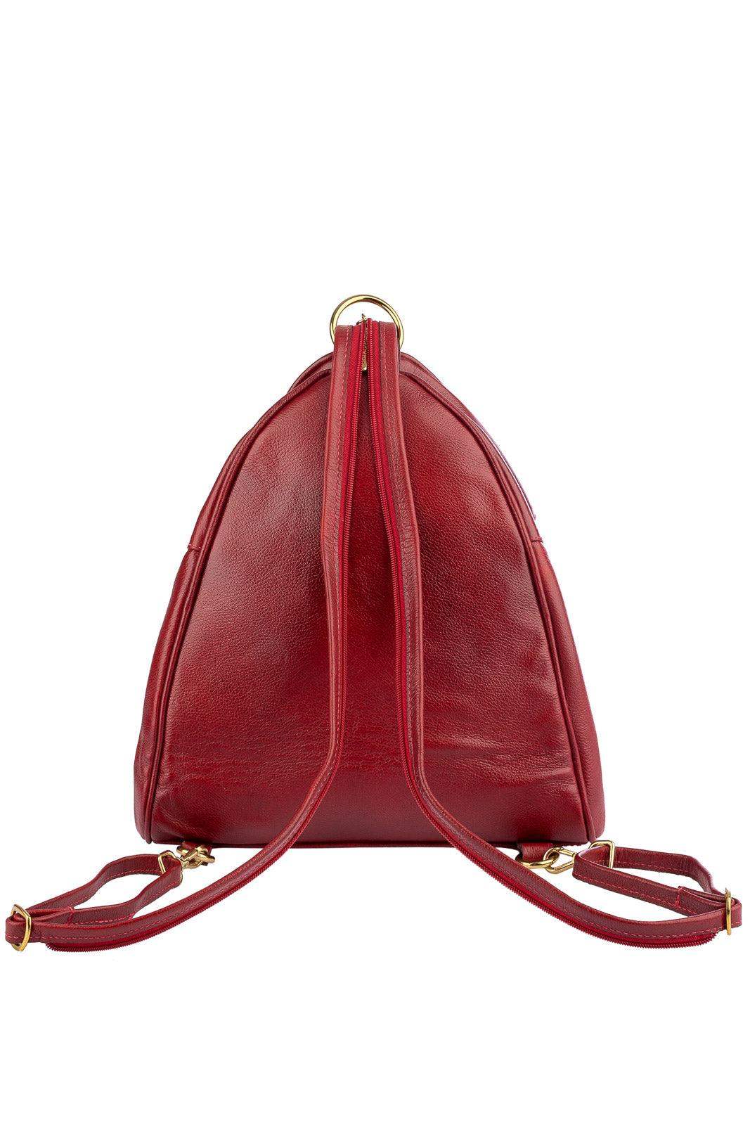Mochila de couro liso 2 em 1 Malu - Enluaze