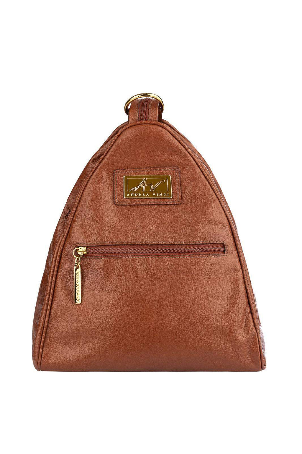 Mochila de couro liso 2 em 1 Malu - Enluaze