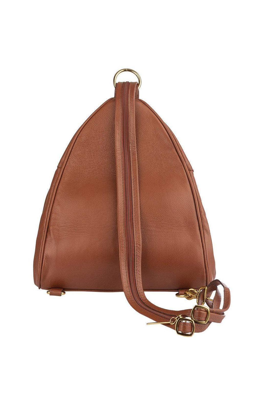 Mochila de couro liso 2 em 1 Malu - Enluaze