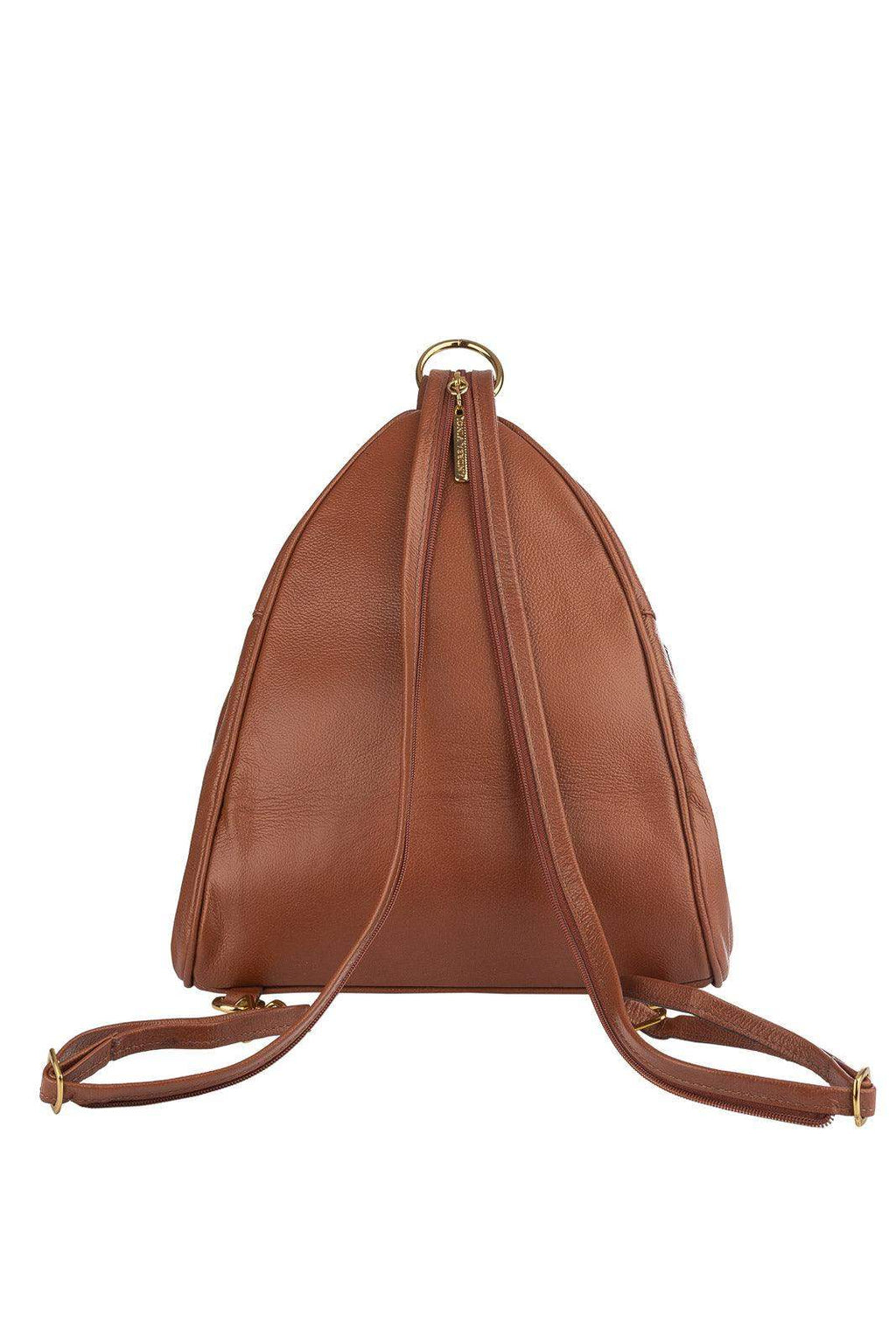 Mochila de couro liso 2 em 1 Malu - Enluaze