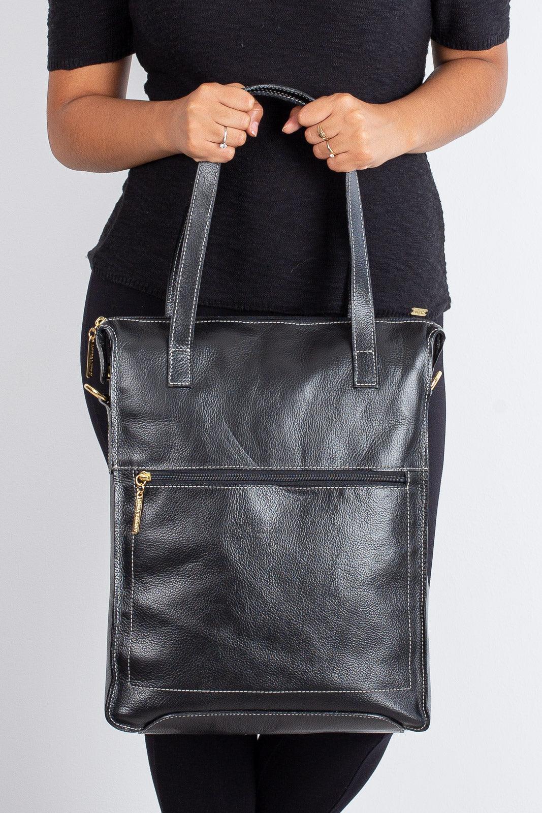 Bolsa/Pasta para notebook em couro liso Sandra - Enluaze - Bolsas, Mochilas e Acessórios em Couro Legítimo