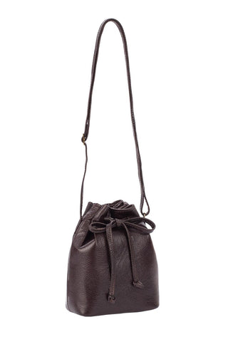 Mini bolsa saco em couro liso Nathy - Enluaze - Bolsas e Mochilas em Couro Legítimo - Andrea Vinci