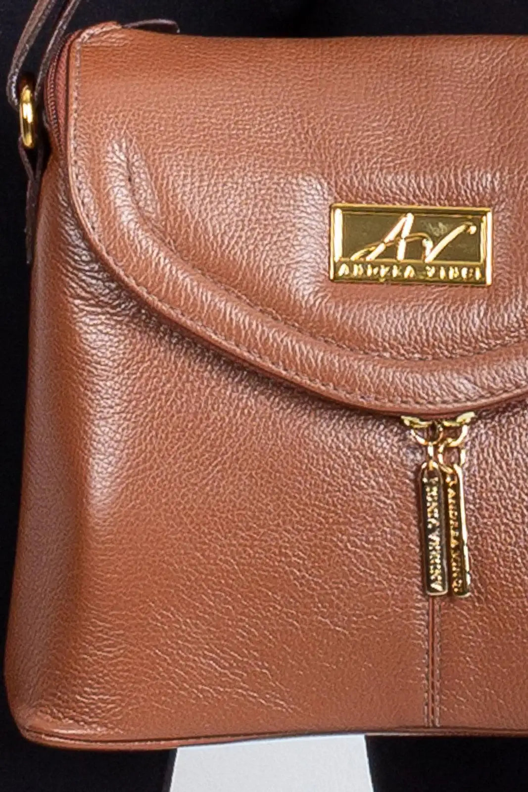 Bolsa tiracolo de couro liso Tereza - Enluaze