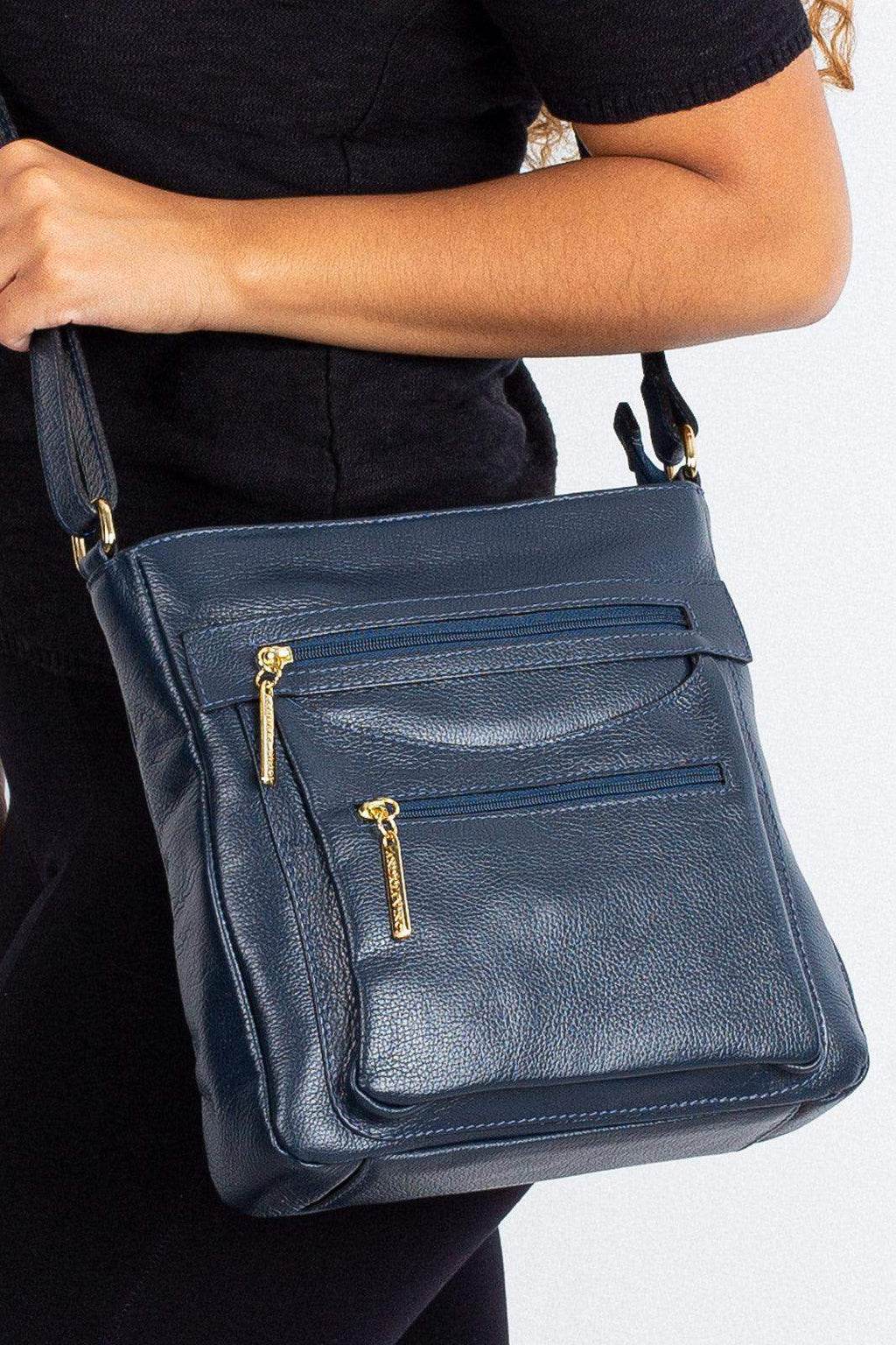 Bolsa tiracolo em couro liso Thais - Enluaze