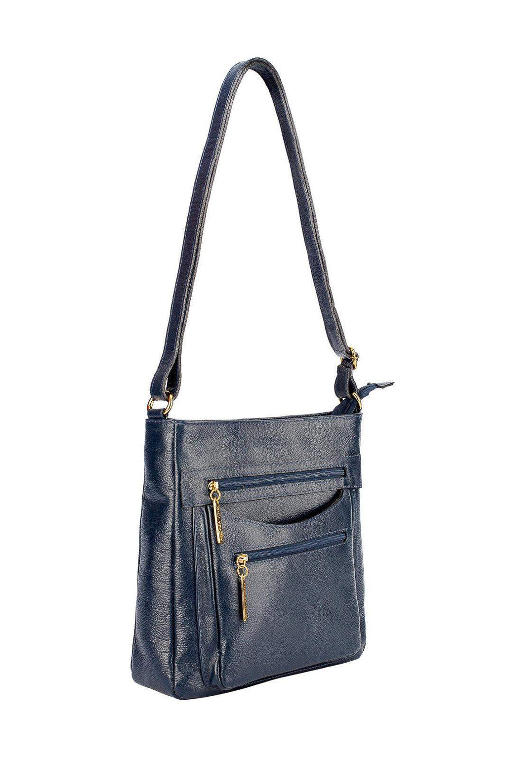 Bolsa tiracolo em couro liso Thais - Enluaze