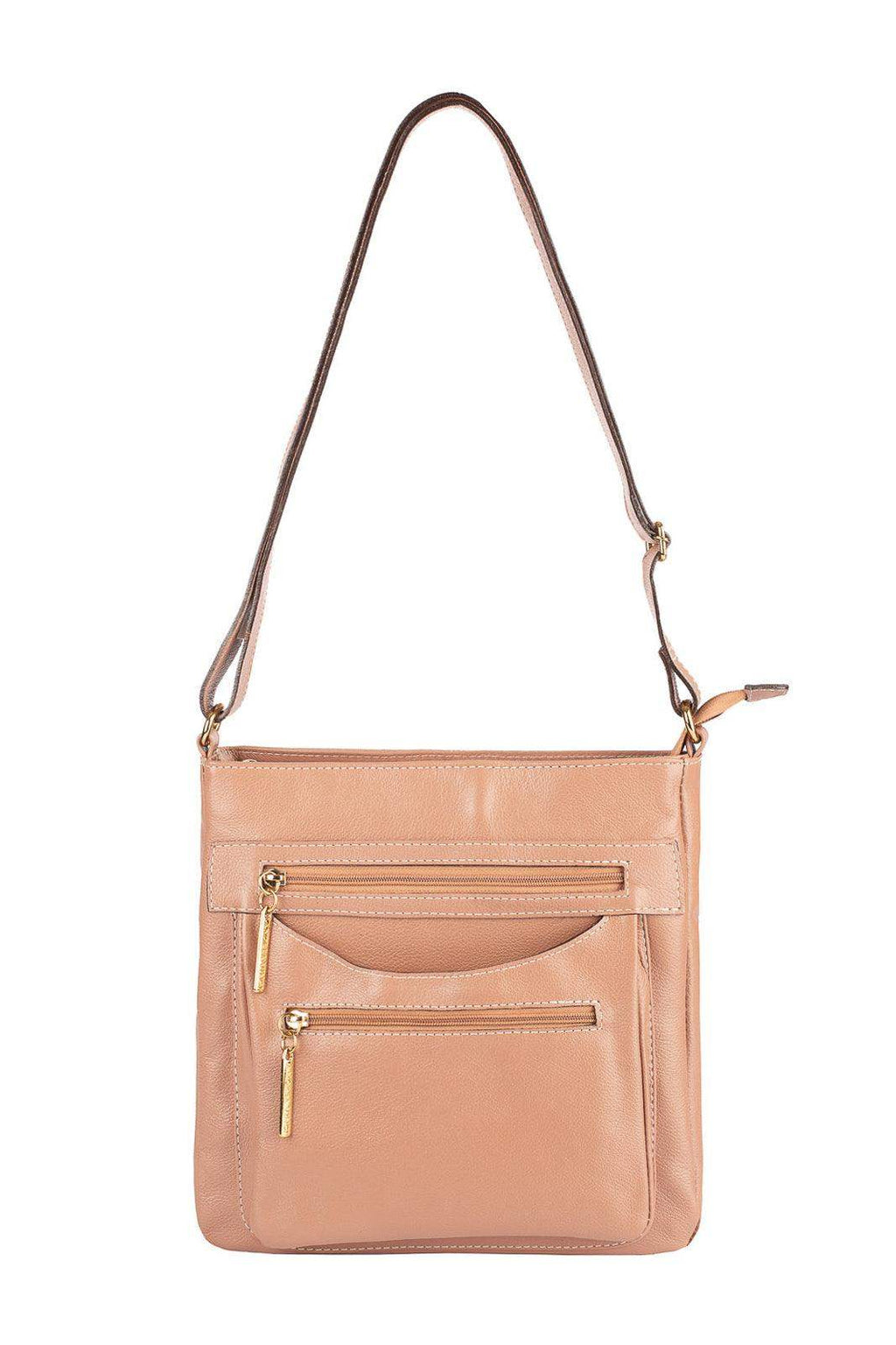 Bolsa tiracolo em couro liso Thais - Enluaze