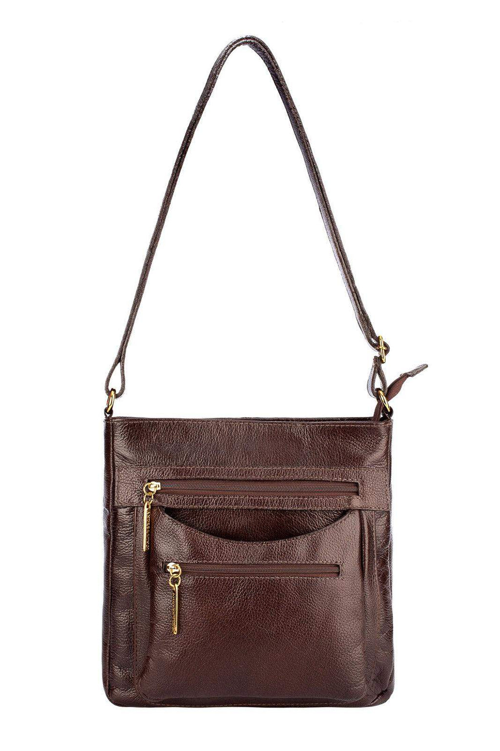 Bolsa tiracolo em couro liso Thais - Enluaze