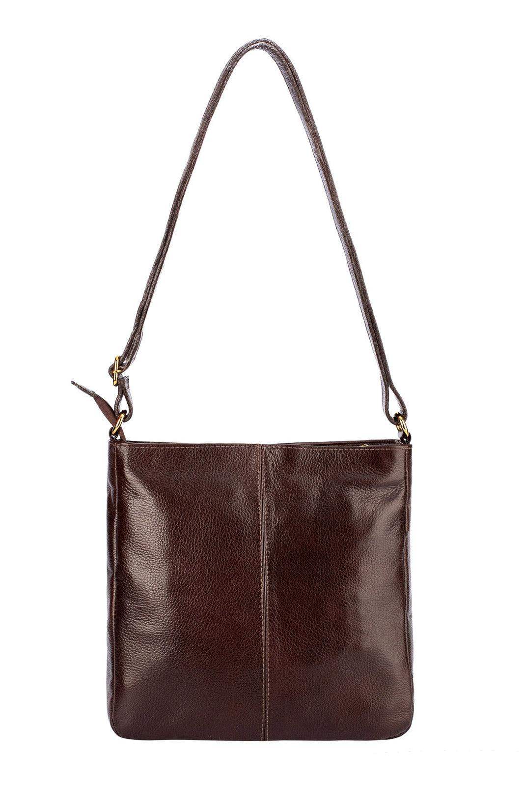 Bolsa tiracolo em couro liso Thais - Enluaze