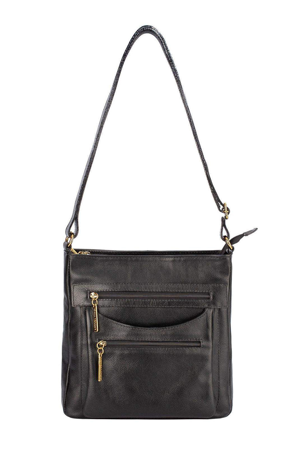 Bolsa tiracolo em couro liso Thais - Enluaze