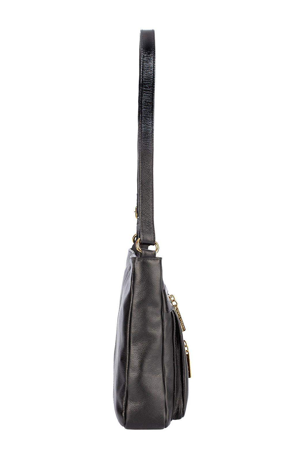 Bolsa tiracolo em couro liso Thais - Enluaze