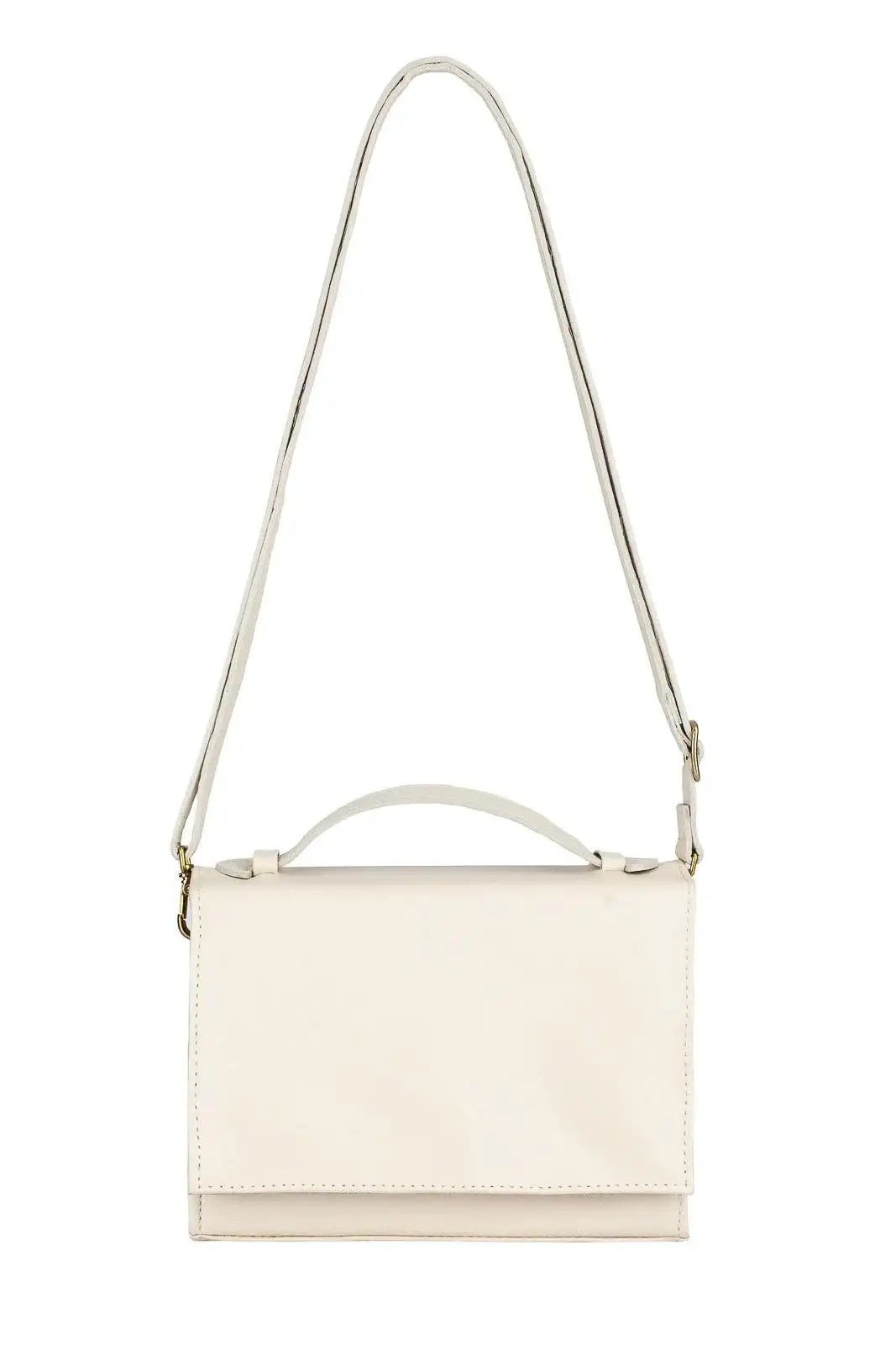 Bolsa pequena transversal de couro liso Deise - Enluaze