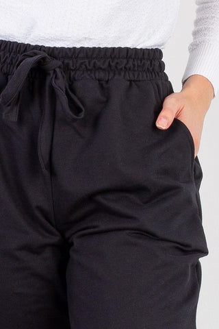Calça de moletom feminina com punhos e bolsos 310046 - Enluaze