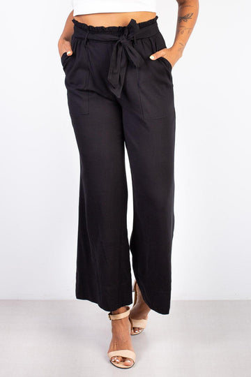 Calça feminina pantalona com cinto 32122 - Enluaze - Acessórios em Couro e Malhas