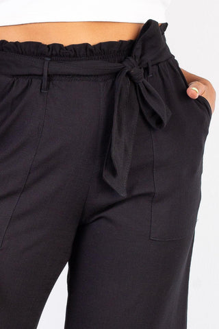 Calça feminina pantalona com cinto 32122 - Enluaze