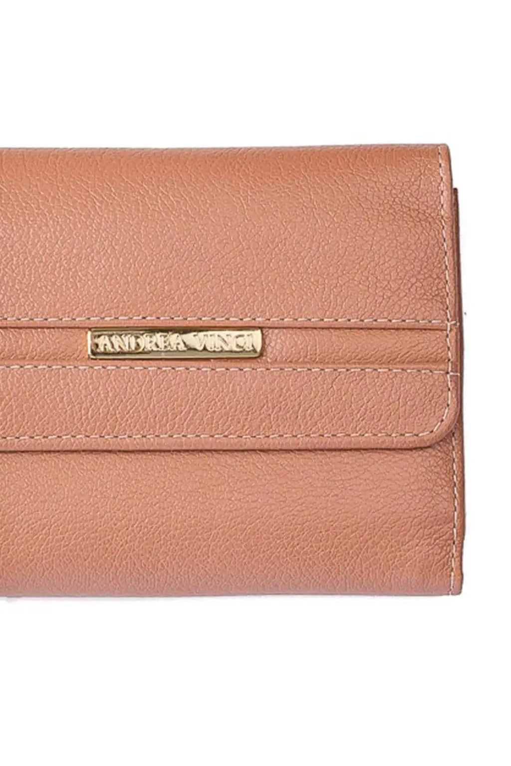 Carteira feminina de couro liso Jade 10,5x13cm - Enluaze