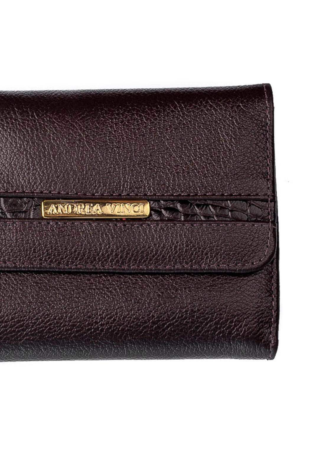 Carteira feminina de couro liso Jade 10,5x13cm - Enluaze