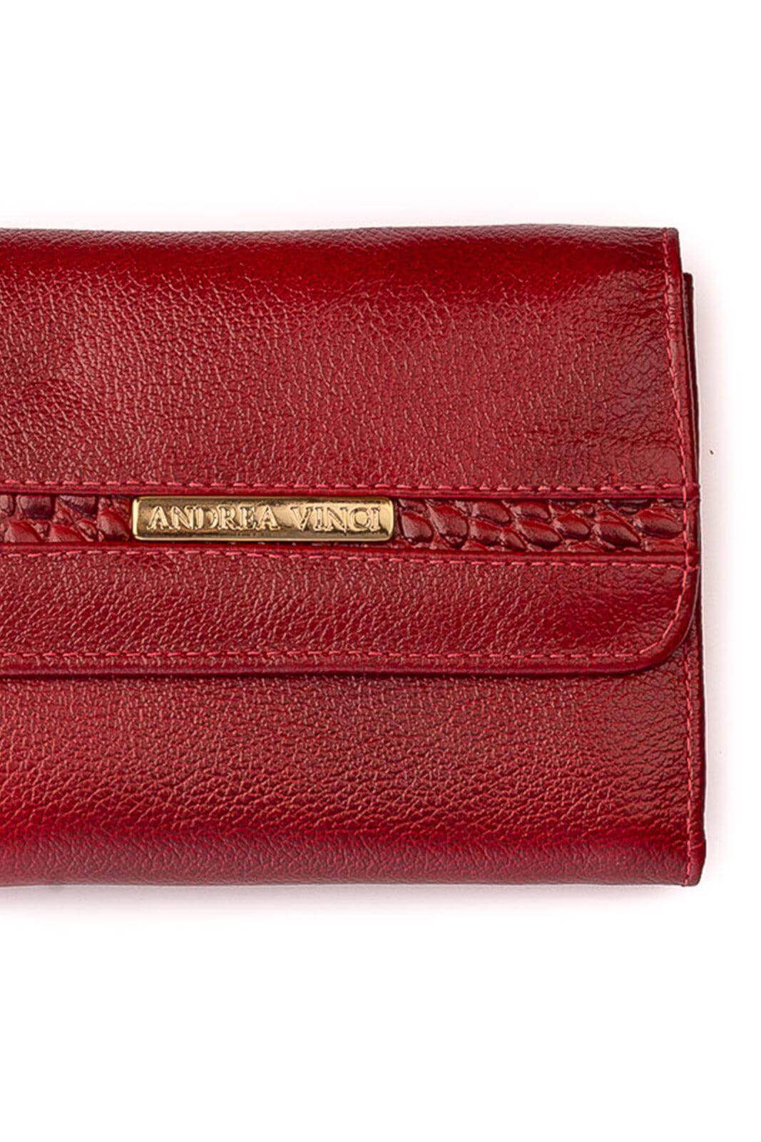 Carteira feminina de couro liso Jade 10,5x13cm - Enluaze