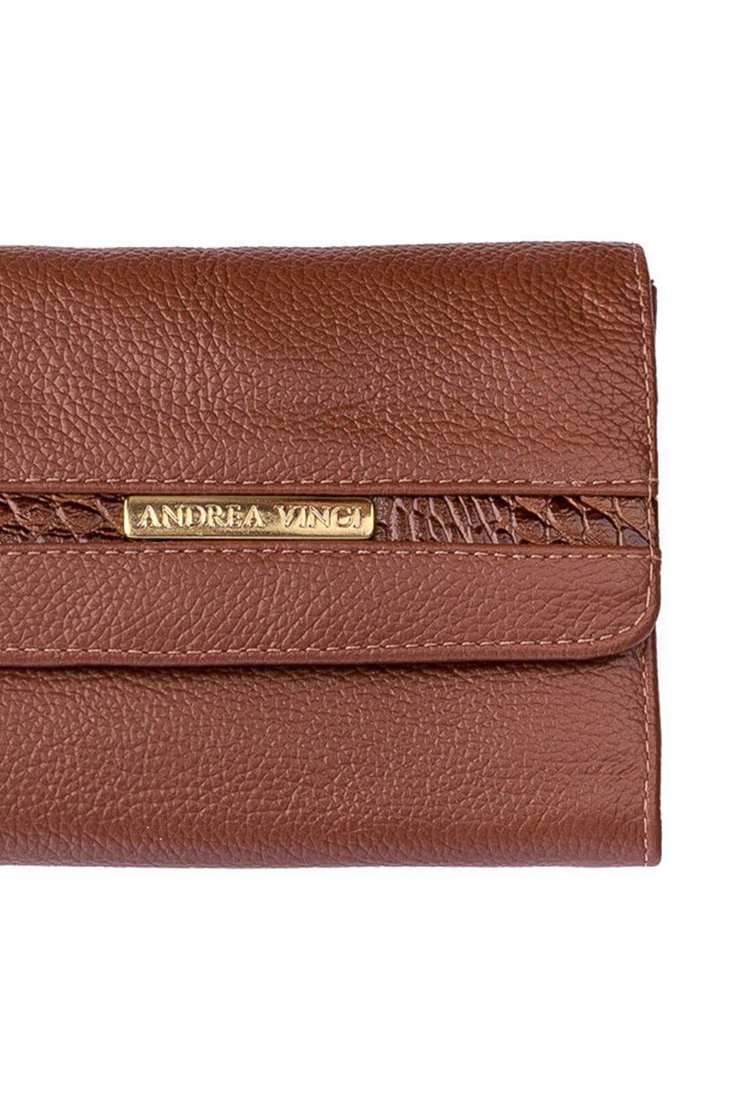 Carteira feminina de couro liso Jade 10,5x13cm - Enluaze