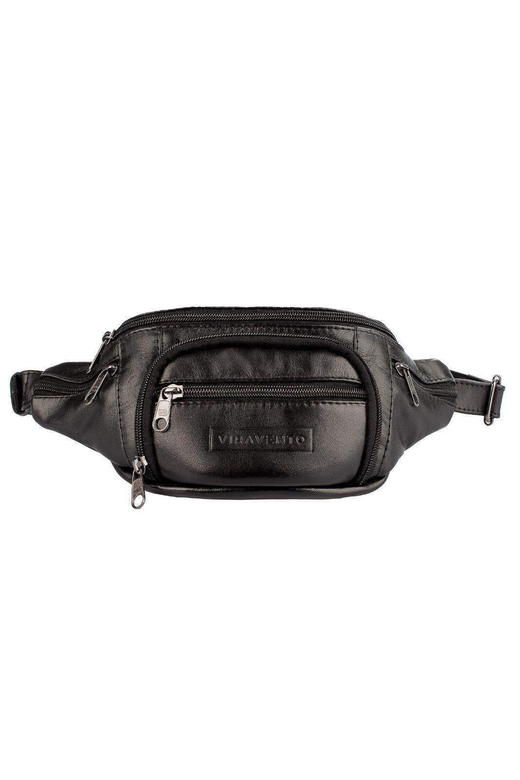 Pochete masculina de couro italiano David - Enluaze