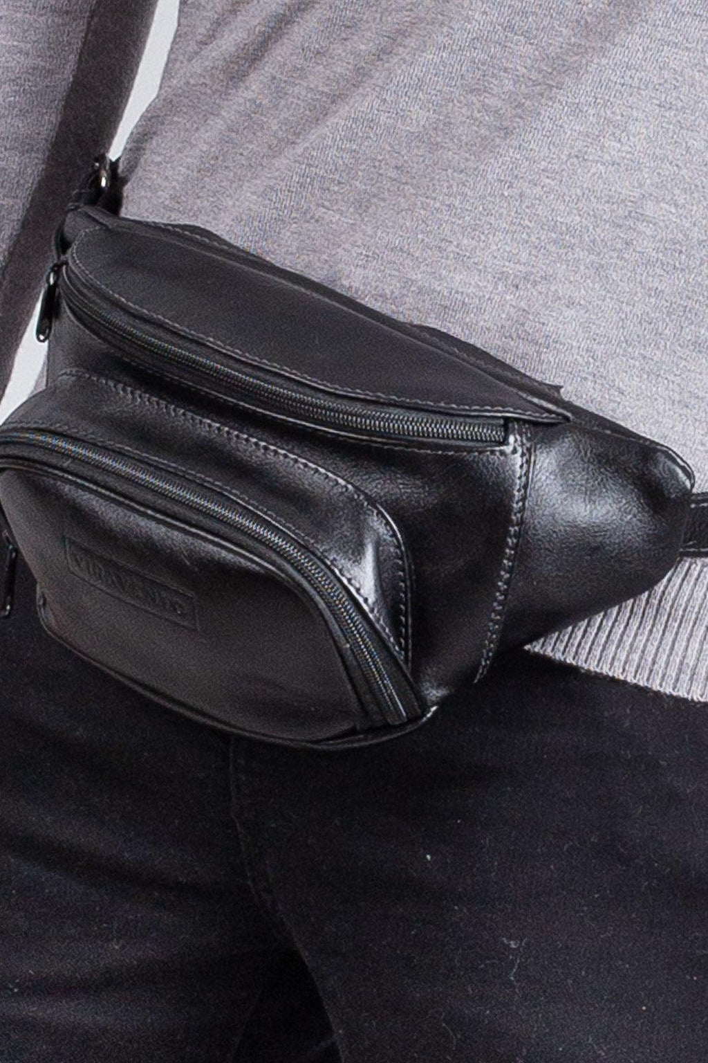 Pochete masculina de couro Igor - Enluaze