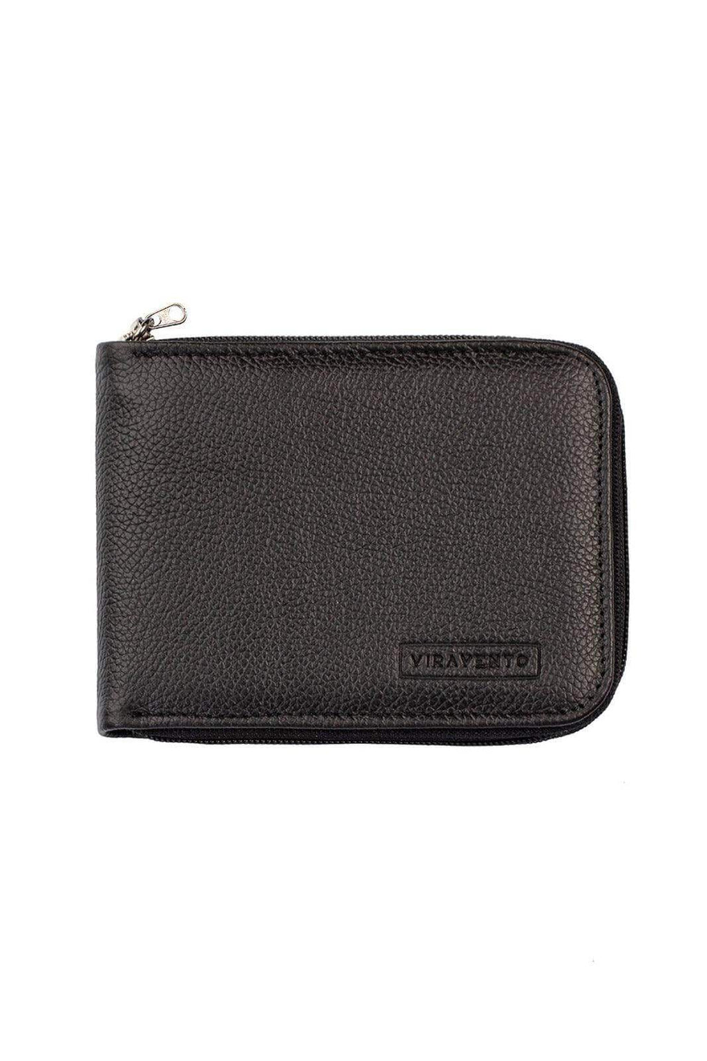 Carteira masculina de couro floater com zíper Ryan 9,5x12cm - Enluaze