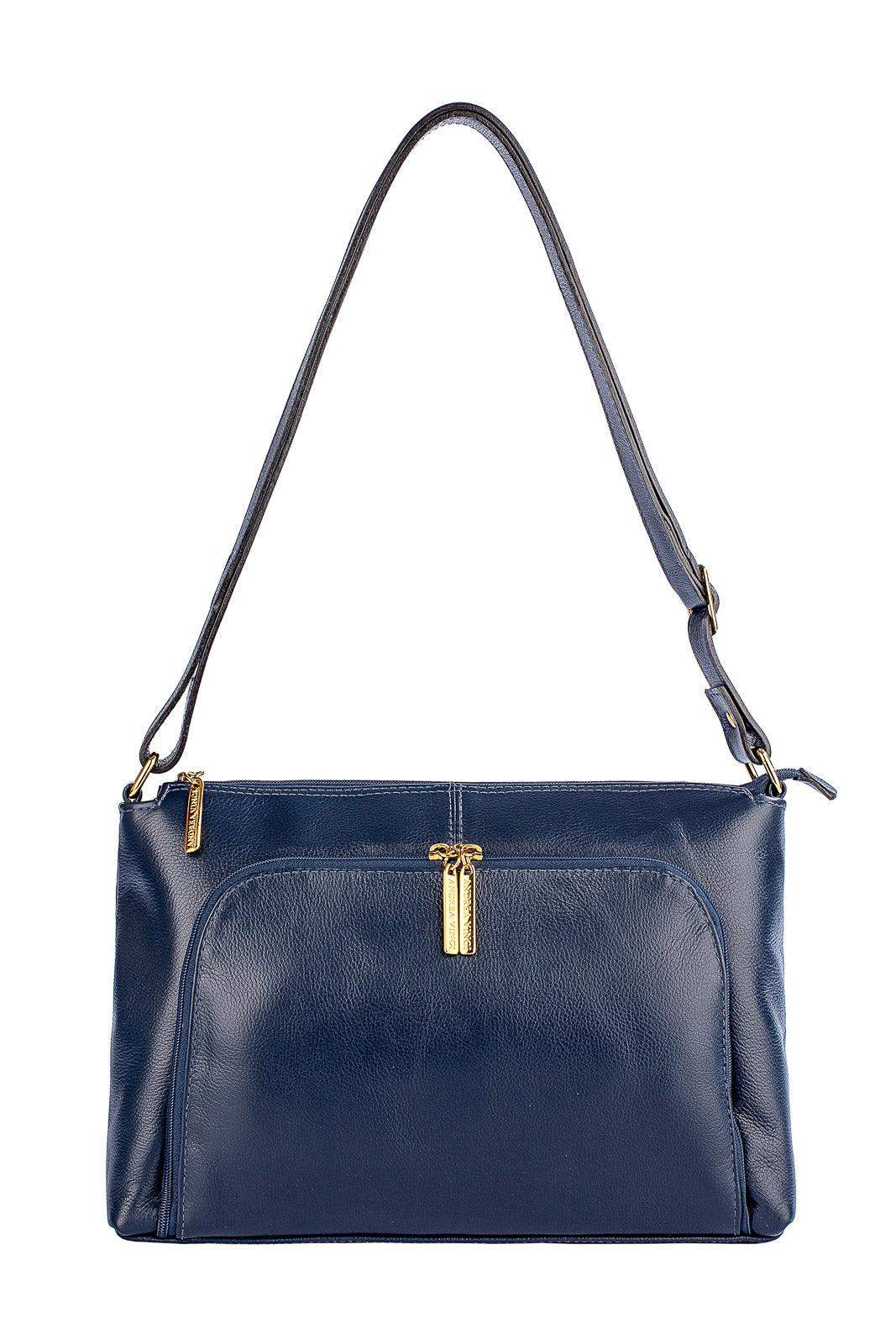 Bolsa de couro liso tiracolo Ninna - Enluaze