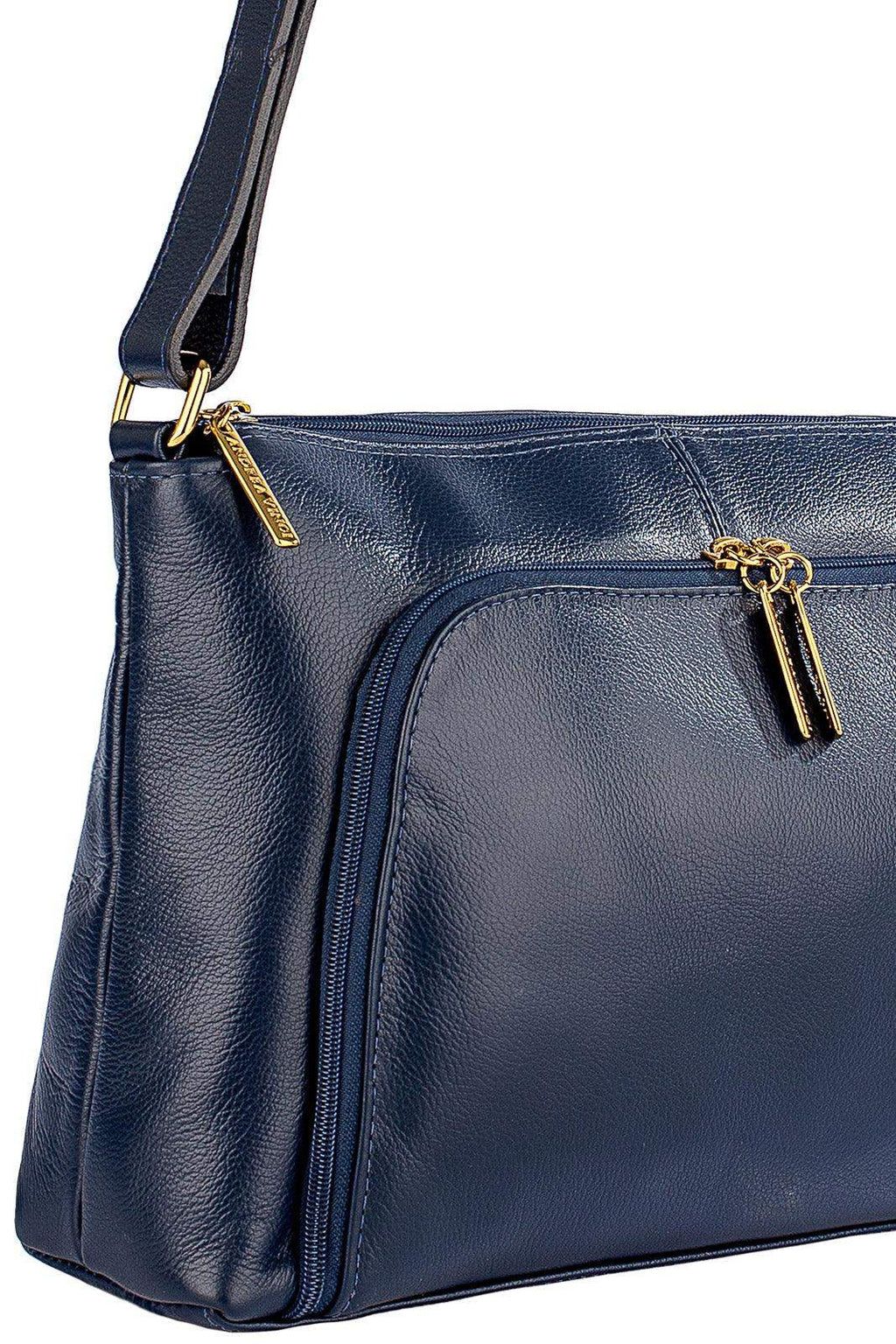 Bolsa de couro liso tiracolo Ninna - Enluaze