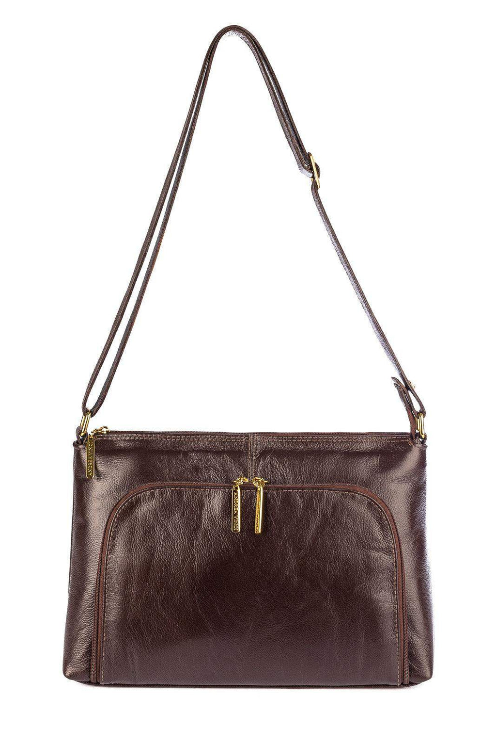 Bolsa de couro liso tiracolo Ninna - Enluaze