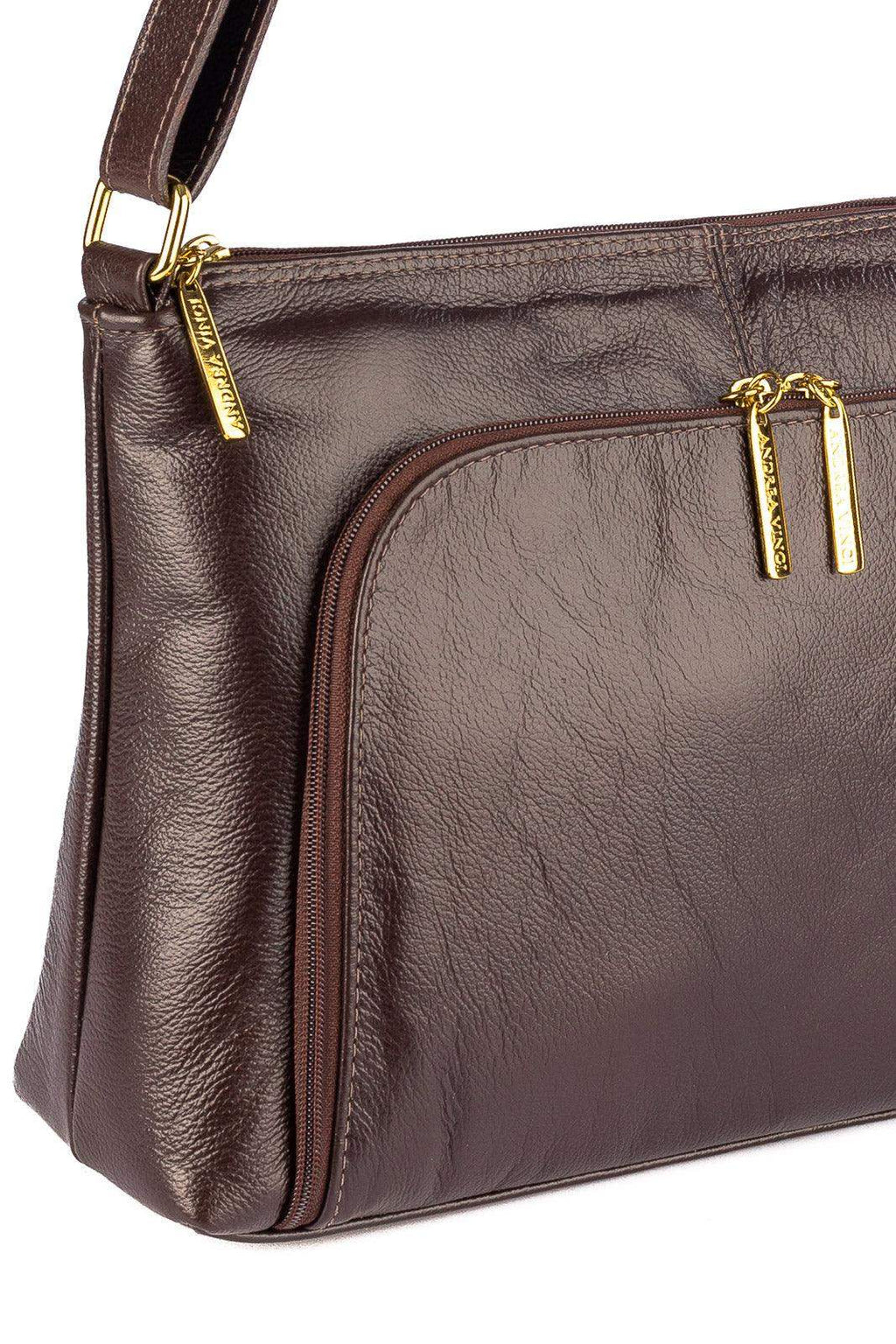 Bolsa de couro liso tiracolo Ninna - Enluaze