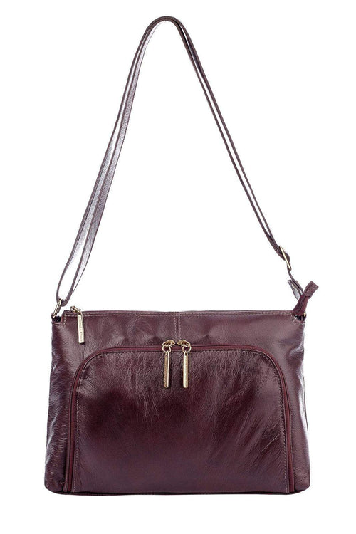 Bolsa de couro liso tiracolo Ninna - Enluaze