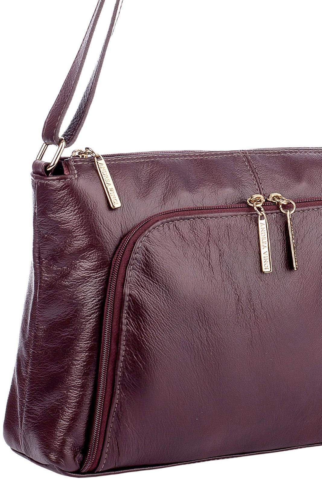 Bolsa de couro liso tiracolo Ninna - Enluaze