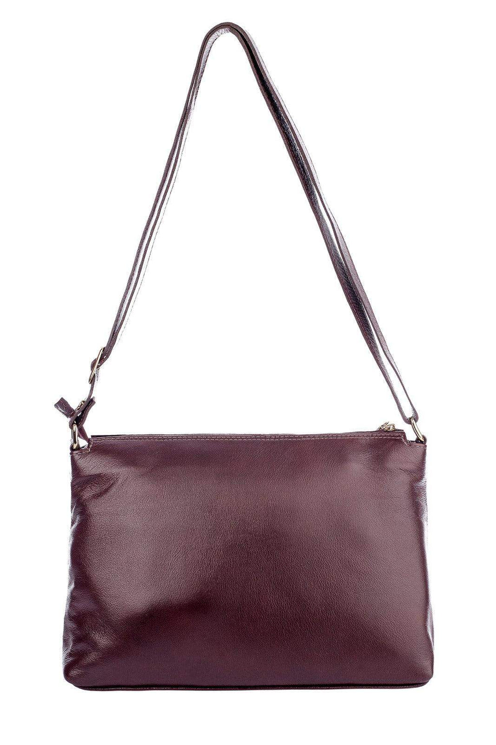 Bolsa de couro liso tiracolo Ninna - Enluaze