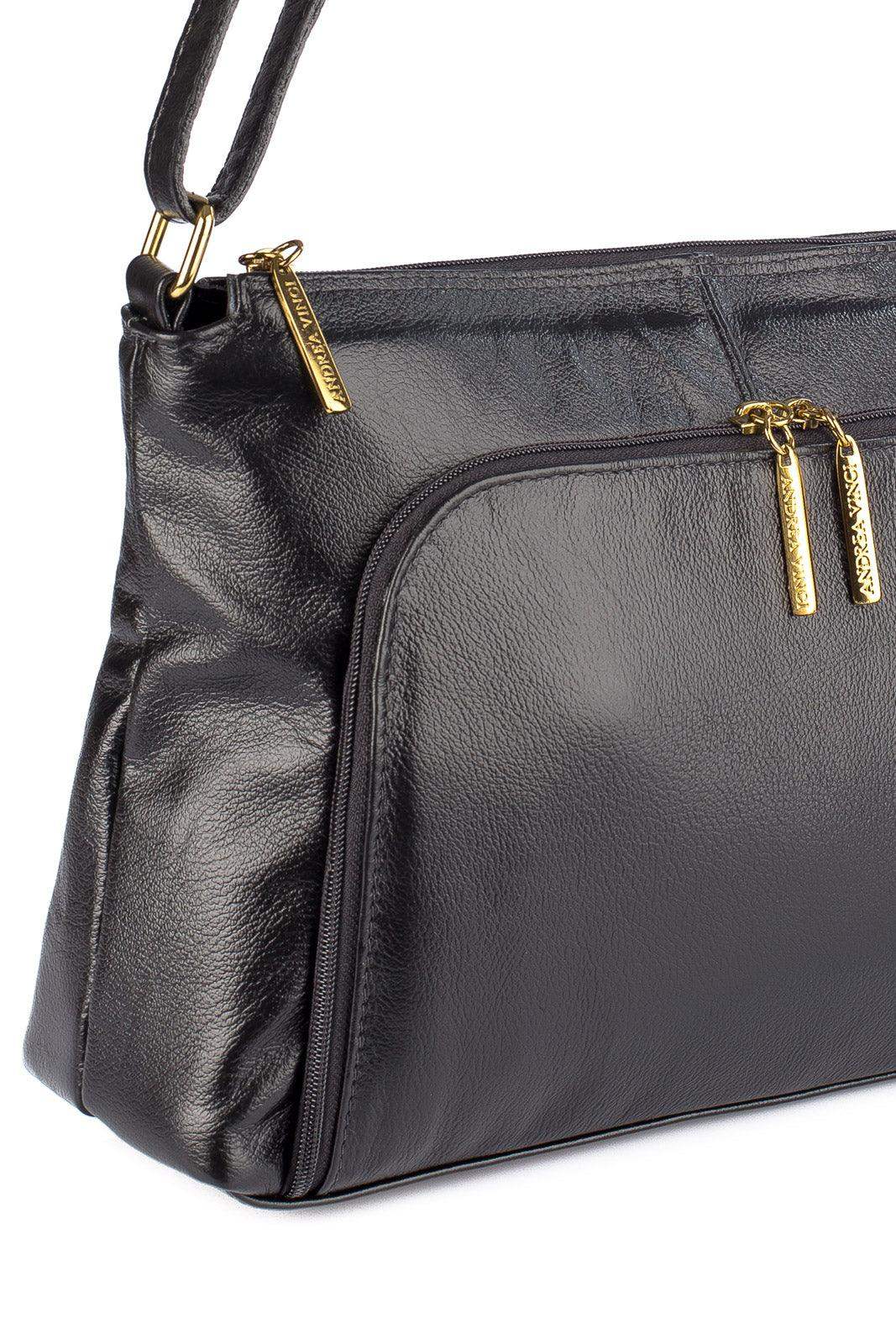 Bolsa de couro liso tiracolo Ninna - Enluaze