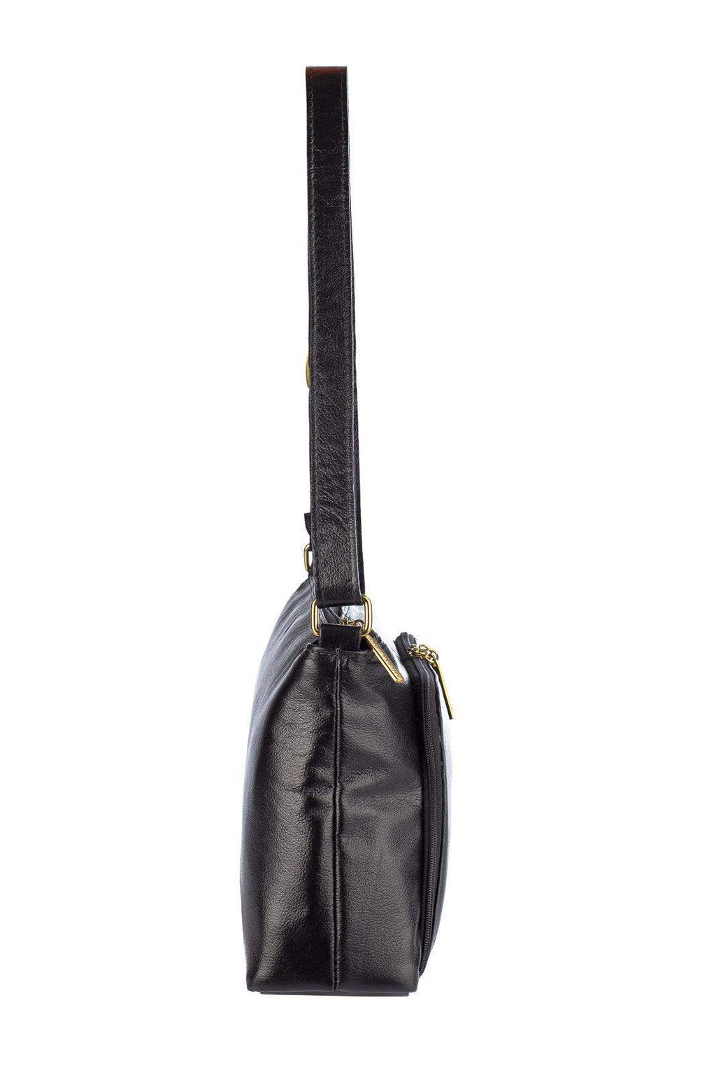 Bolsa de couro liso tiracolo Ninna - Enluaze