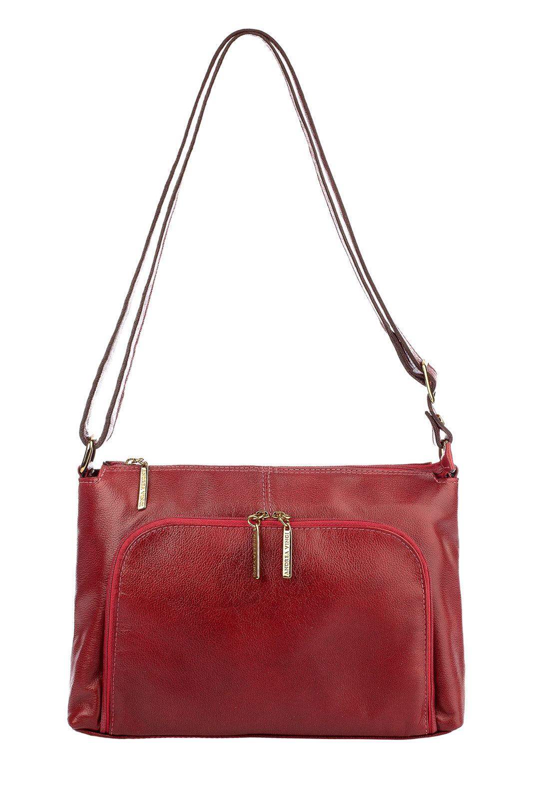 Bolsa de couro liso tiracolo Ninna - Enluaze