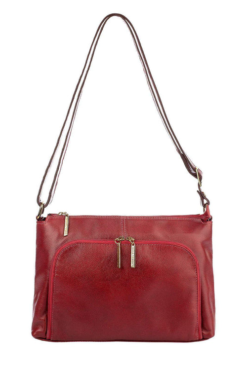 Bolsa de couro liso tiracolo Ninna - Enluaze
