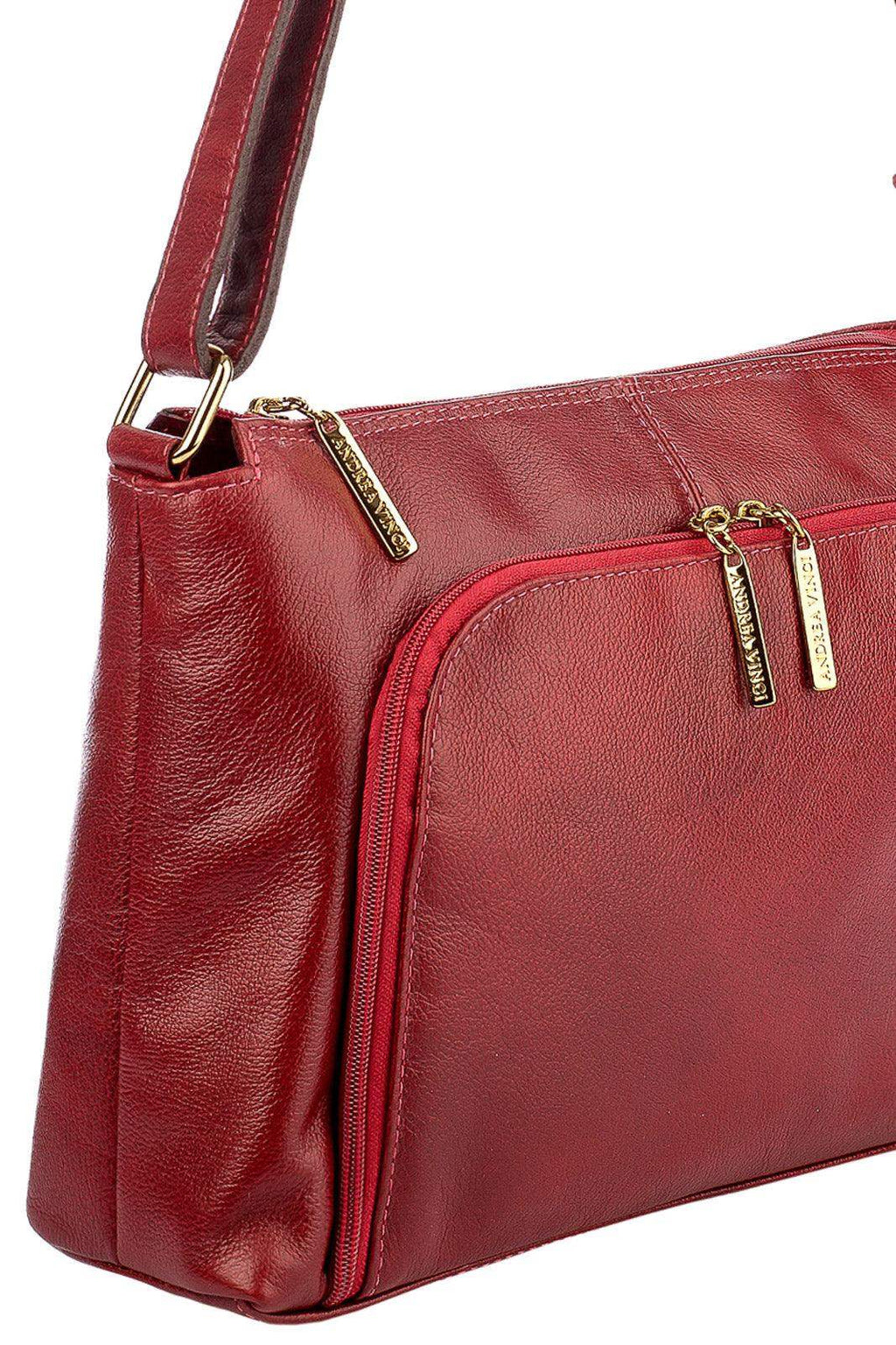 Bolsa de couro liso tiracolo Ninna - Enluaze