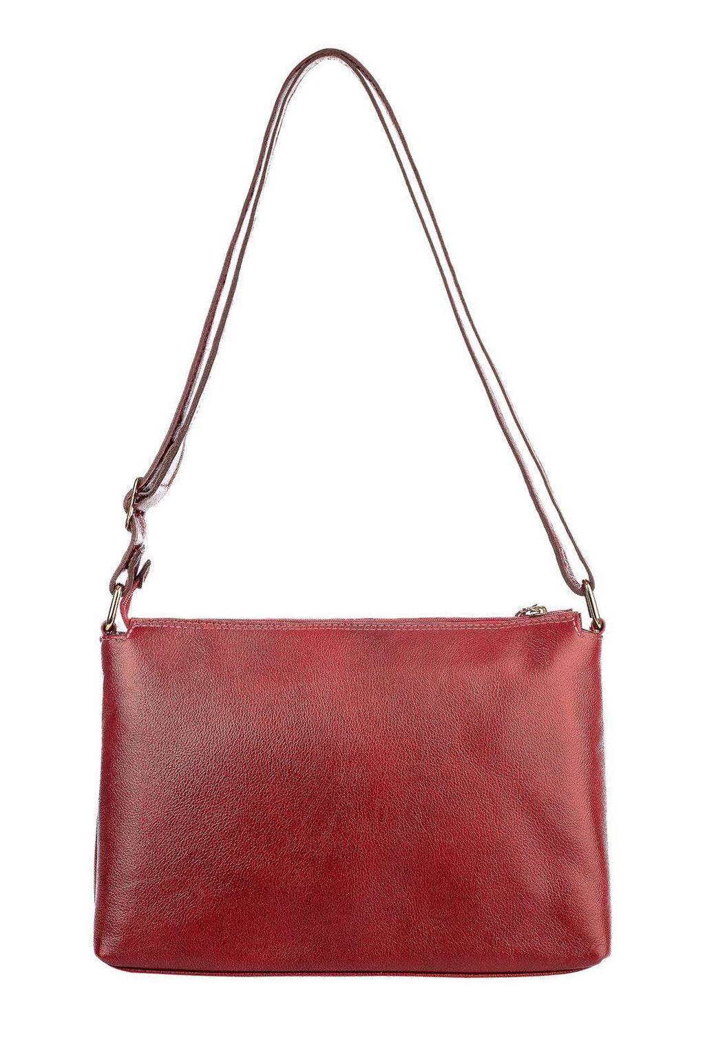 Bolsa de couro liso tiracolo Ninna - Enluaze